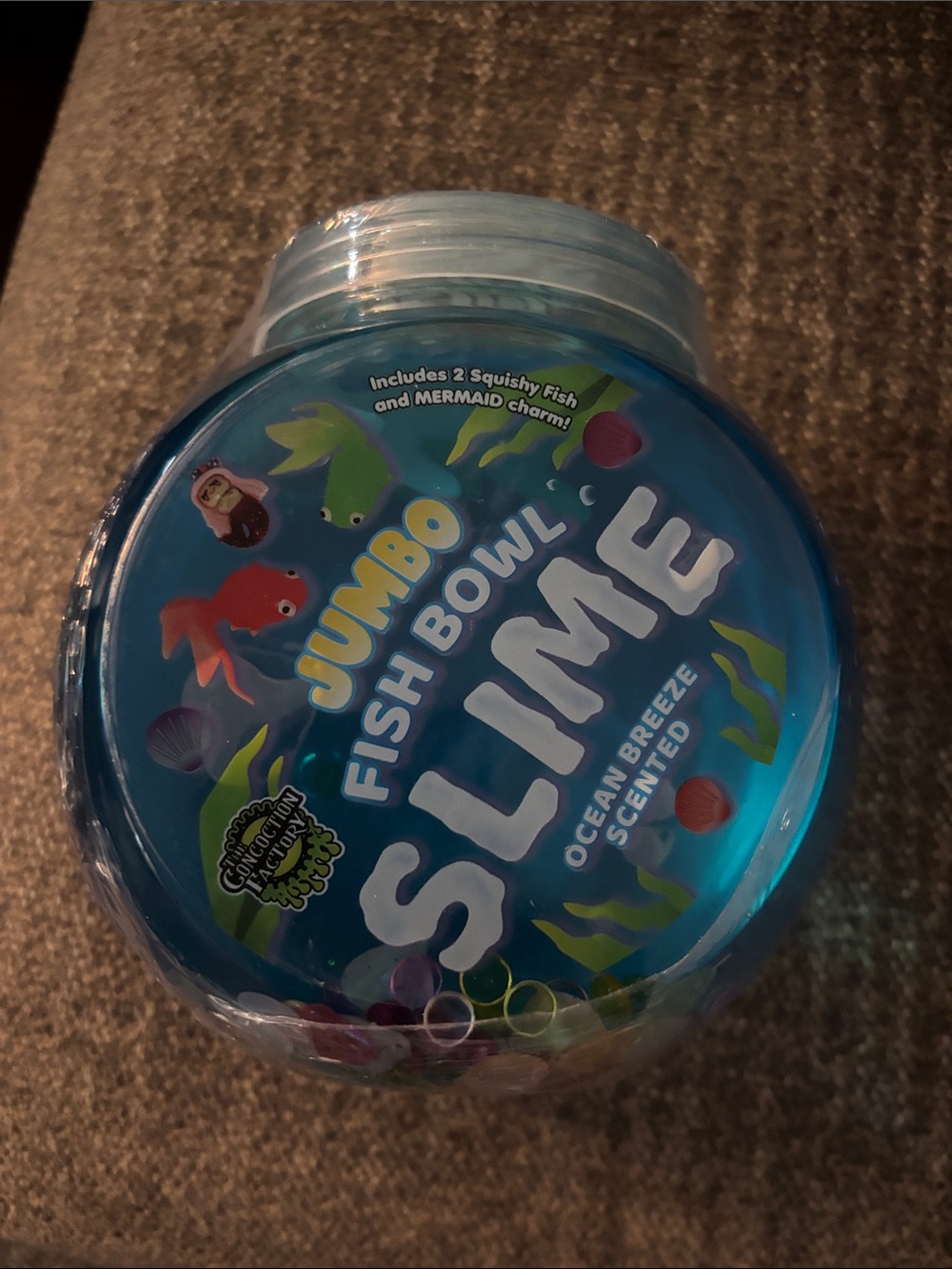 Jumbo Fish Bowl Slime - Ocean Breeze Scented (Blue)
